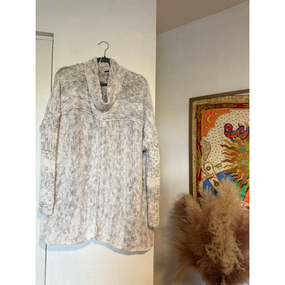 Preowned, Free People Nightingale marled knit sweater, cream/tan, Medium